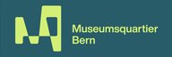 Das Logo des Museumsquartiers in lichtgrüner Schrift auf petrolfarbenem Grund. - vergrösserte Ansicht