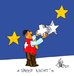 Eine Person versucht ein Schweizerkreuz anstelle eines Sterns in der Europaflagge zu platzieren. Bildunterschrift: "Passt nicht""