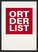 Auf weisser Fläche ist ein rotes Quadrat zu sehen, darauf in weisser Schrift: Ort der List.